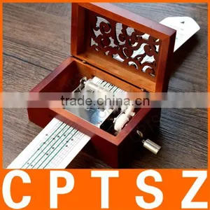15 Sound Hand Paper Tape And Music Box Retro Wood/Wooden Music Box/Engraved Music Box thumbnail-3