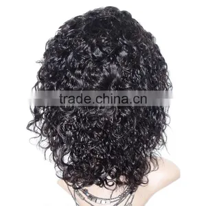 Wholesale Elastic Band Curly Wave Human Hair Wigs for Black Women thumbnail-6