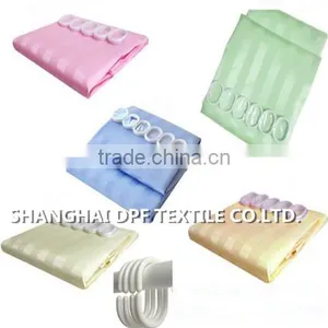 100%polyester Hotel Stripe Shower Curtain thumbnail-1