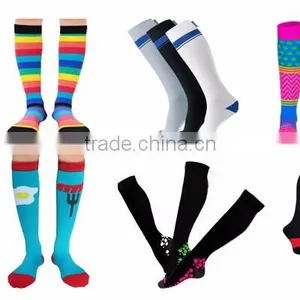 Wholesale Custom Light Compression Nurse Socks Knee High Private Label Sport Compression Running Socks-ZP0008 thumbnail-2