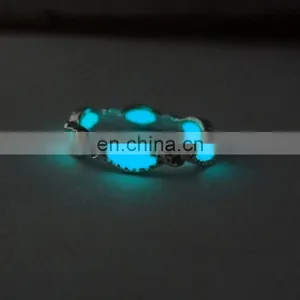 925 Silver Plated Infinity Hollow Out Glow In The Dark Ring For Couple thumbnail-6