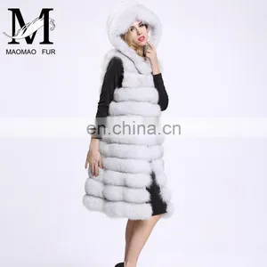 2016 Winter Genuine Fur Vests China Cheap Long Fur Vest Real Fox Fur Vest thumbnail-1
