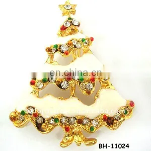Women's Fashion Jewelry Alloy Christmas Tree Brooch thumbnail-1