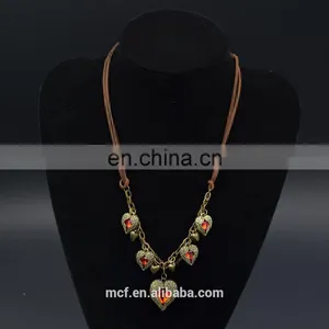 Crystal Diamond Fashion Pendant Chunky Necklace MCB-0041 thumbnail-2