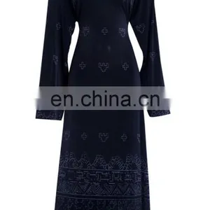 Lycra(Stretchable) Burkha With Printed Work for Attractive Look / Latest Printed Burkha for Daily Purpose thumbnail-2