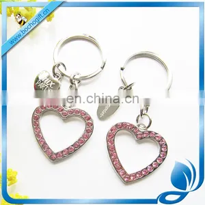 Crystals Keychain for Valentine, Metal Heart Keychains for Girls thumbnail-1