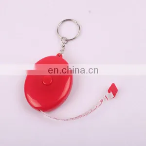 Portable Retractable Ruler Keychain Tape Measure 60inch/150cm Red thumbnail-1