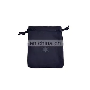 Black Embossing Logo Small Pouch/velvet Pouch/micro Suede Pouch thumbnail-1