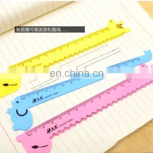 Kawaii Cartoon Small Animals Design Rulers Plastic Measuring Rulers School Set For Kids 150mm thumbnail-1
