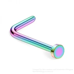 European and American Fashion Simple Personality Nose Nail Stainless Steel Foreign Trade Accessories Factory Direct Sale Wholesale Titanium Ear Studs thumbnail-3