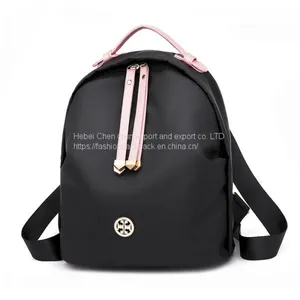 Wholesale Simple Fashion Ladies Waterproof Polyester Students Daily Backpack thumbnail-4