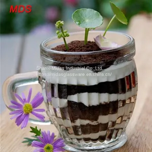 New Style 150ml Vertical Glass Pudding Cup With Handle thumbnail-3