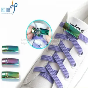 Cheap New Fashion Colorful Metal Lazy Elastic Flat No Tie Magnetic Shoelaces thumbnail-1