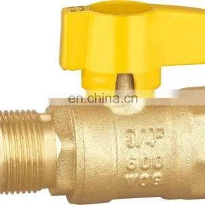 Laboratory Shut Off Air Controlled Gas Operated CSA Certified Brass 2 Way Adjustable Ball Valve thumbnail-2