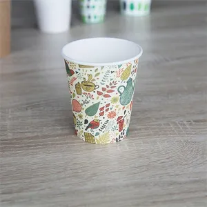 Environmental Friendly Colourful Disposable 8oz Paper Cups thumbnail-1