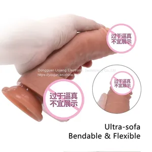 Simulation Penis Liquid Silicone Super Soft Female Masturbation Fake Penis Sex Toy thumbnail-1