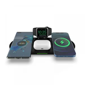 4 in 1 Quick Wireless Charger Dock Station Stand For Apple Watch Pencil AirPods IPhone Samsung Phone Fast Induction Charging thumbnail-1