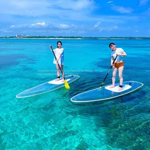 Crystal Clear SUP Paddle Board, Transparent SUP, Clear SUP, Glass SUP, Crystal SUP, Transparent Paddle Board, Clear Paddle Board, Clear Bottom Paddle Board, Glass Bottom Paddle Board thumbnail-1