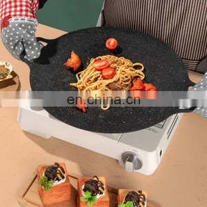 Barbecue Platter Portable Domestic Outdoor Barbecue Platter Round Steak Pan With Handle Barbecue Pan thumbnail-3