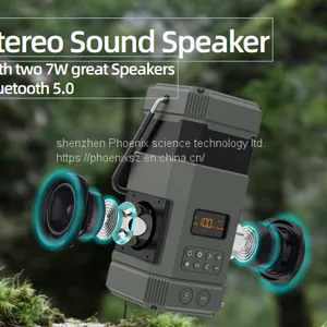 9 in 1 Multifunction Led Solar Lantern Portable Hand Crank Radio With Bluetooth Speaker, Power Bank, SOS, Solar Panel and Retractable Lamping thumbnail-1