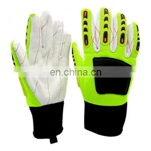 TPR Protection Cotton Palm Impact Mining For Oil And Gas Industry Work Safety Gloves thumbnail-1