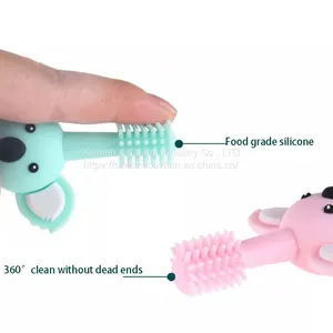 Wholesale Soft Silicone Training Toothbrush Silicone Koala Teether Baby Care Teething Brush thumbnail-3