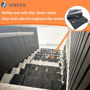 Modern Black 220V Electric Heating Floor Mat Outdoor Snow-Melting Walkway Heating Mat Step Snow Melting Heating Mat thumbnail-2