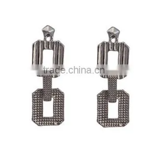2015 High Quality Double Square Alloy Jewelry Earring Wholesale Vintage Earring Foe Women thumbnail-3