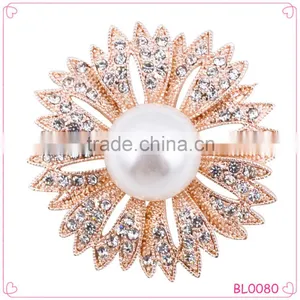 Free Shipping Wholesale Quality Fashion Pearl Jewelry Poppy Brooch Diamond Brooch thumbnail-1