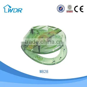 WC Auto Cleaning Decorative Resin Easy Installation Healthful Round Toilet Seat Lid thumbnail-1
