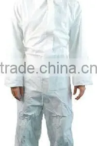 Adult Disposable PE+PP Coverall Without Hood and Boot thumbnail-1
