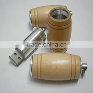 Bulk 1gb USB Flash Drive Wooden Cask Shaped Memory Stick thumbnail-2