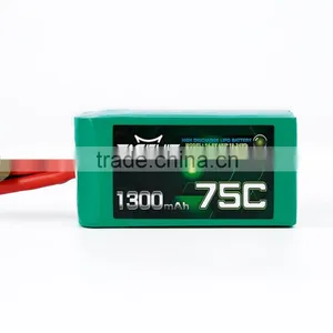 ACEHE 14.8V 1300mAh 75C Capacity High RatePowerful Rechargeable Lithium Polymer Batteries thumbnail-1