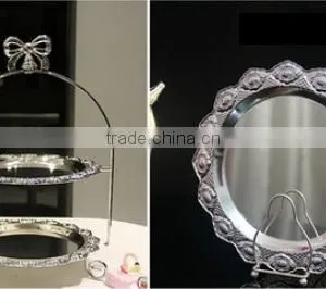 AN326 ANPHY European Style Noble Double Wedding Cake Fruit Dessert Four Sizes Metal Plate Stand Display 37.5*29*21cm thumbnail-4