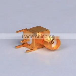 SMA,manufacturer Type and Female Gender 20mm R/A Pcb Mount Sma Micro-strip rf Connector thumbnail-1