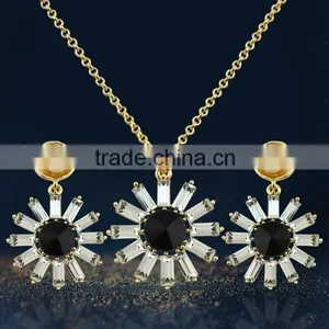 Cheap Wholesale Manufacturers,Gold Jewellery Hot Sale In US Sunflower Jewelry Sets thumbnail-2
