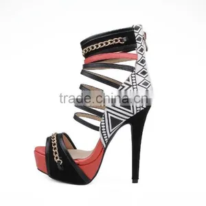 2016 New Summer Sandals Fashion Open Toe High Platform High Heel Women Shoes Fancy Sandals Lady thumbnail-5