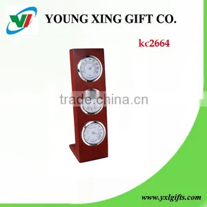 New Unusual Practical Wood Desktop Clock With Temperature and Humidity thumbnail-1