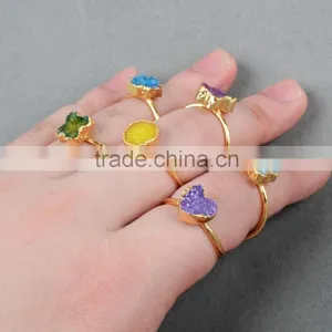 Full Finger Authentic Druzy Ring thumbnail-1