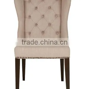 Home Decor High Quality Fabric Wingback Dining Chair thumbnail-2