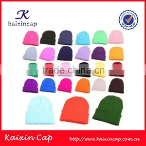 Popular Fashion High Quality Colorful Winter Knitted Beaine Cap thumbnail-1