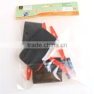 4 Pcs 2015 New Design Plastic Handle Black Foam Brush thumbnail-5
