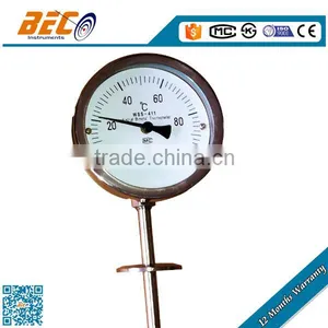 (WSS-411) 100mm All Sus With Sanitary Equipment Waterproof Protection Industrial Oven Gas Thermometer thumbnail-1
