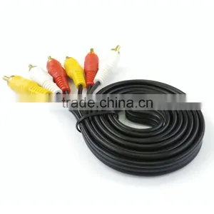 High Quality 3RCA to 3RCA VICEO&AUDIO M/M Cable for Computer/TV/DVD Player/soundbox thumbnail-5