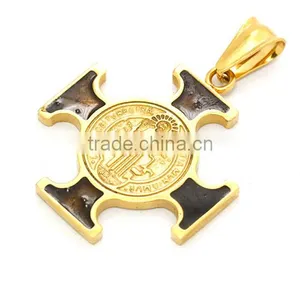 Rosary Catholic Pendant Catholic Religious Items Stainless Steel Rosary 18k Gold Plated Wholesale Rosary Parts thumbnail-1
