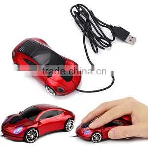 3D Optical Car Shape USB Wired Mouse Mice for Computer PC Laptop Notebook Red thumbnail-1
