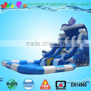 Giant Inflatables Water Slides,ocean Wave Inflatable Pool Slide for Sale thumbnail-4