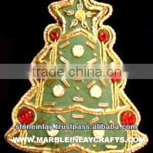 Tree Shape Hand Embroidery Christmas Hanging Decoration thumbnail-1