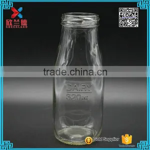320ml Engraving Milk Bottle Wholesale Bottles Empty Glass Bottle thumbnail-3
