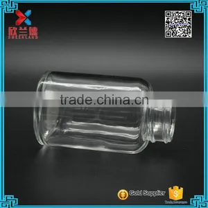 Medicinal Use Round Transparent Glass Pill Bottle 100ml thumbnail-4
